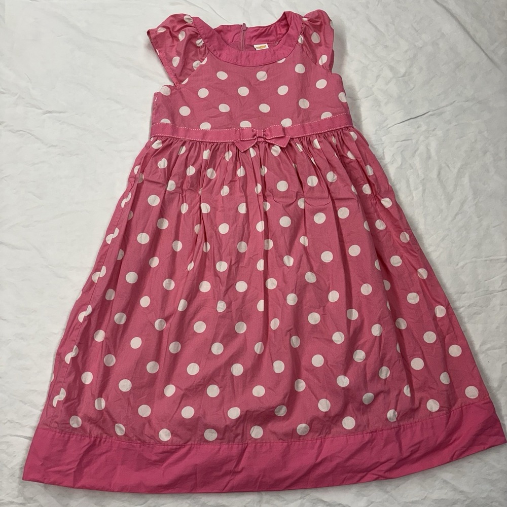 Vintage Gymboree‎ Pink Polka Dot Dress Size 9 (girls 8-10) Cotton Lined 2011